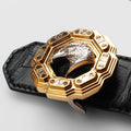 Stefano Ricci Octagon Eagle Buckle Crocodile Belt Matte Black (ste01087)