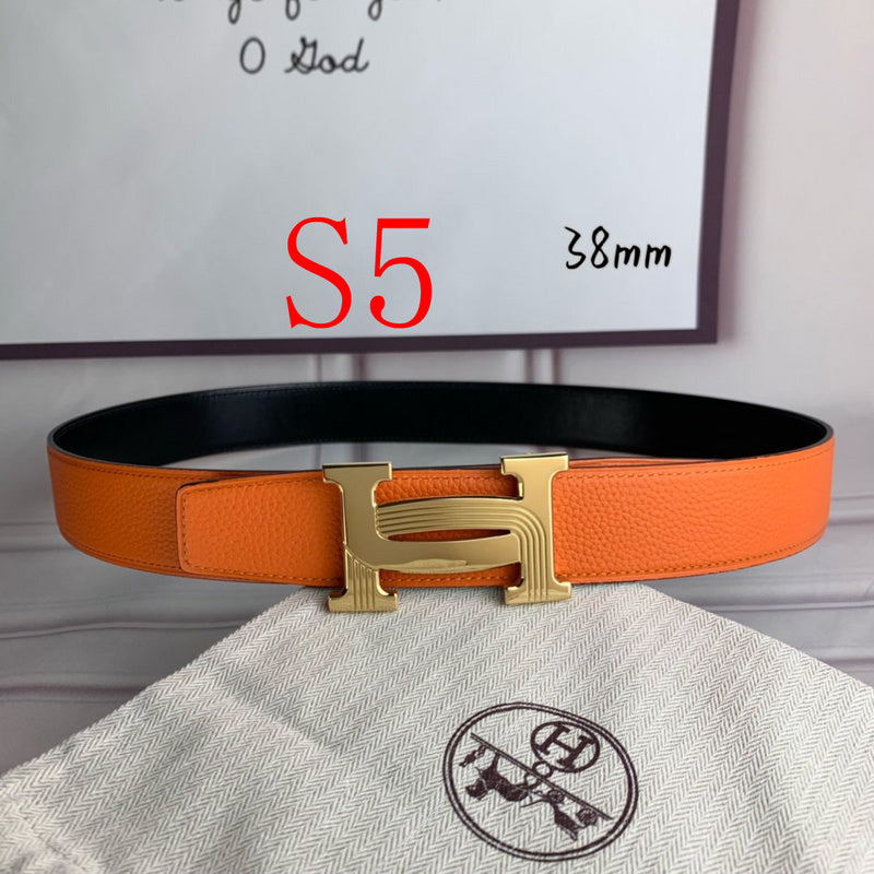 HBL5 Real leather 3.8CM 95-125CM Belt with all packing |Hermès belt